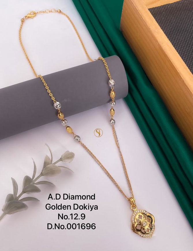 14 AD Diamond Designer Regular Wear Mangalsutra Wholesale Price In Surat
